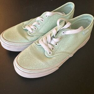 Vans Kids Mint Lace-Up Canvas Sneakers